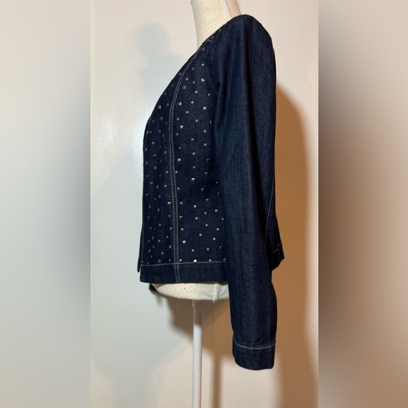 Baccini Denim Jacket with Metal Accents Women’s Size Medium - Picture 10 of 11